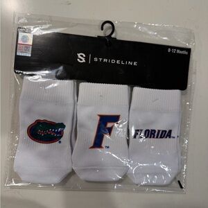 Strideline White Florida Gators Baby Socks